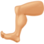 Emoji de pierna en Facebook