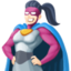 woman superhero Emoji on Facebook