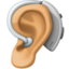 ear with hearing aid Emoji on Facebook