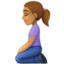 woman kneeling Emoji on Facebook