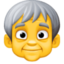 Emoji de persona mayor en Facebook