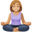 woman in lotus position Emoji on Facebook