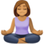 woman in lotus position Emoji on Facebook