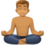 man in lotus position Emoji on Facebook