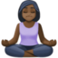 woman in lotus position Emoji on Facebook