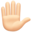 Emoji de mano levantada en Facebook