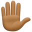 Emoji de mano levantada en Facebook