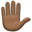 Emoji de mano levantada en Facebook