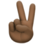 victory hand Emoji on Facebook