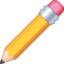 pencil Emoji on Facebook