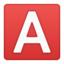 A button (blood type) Emoji on Android, Google