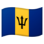 Emoji de bandera de Barbados en Android, Google