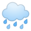 cloud with rain Emoji on Android, Google