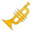 trumpet Emoji on Android, Google