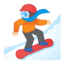 snowboarder Emoji on Android, Google
