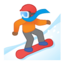 snowboarder Emoji on Android, Google