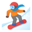 snowboarder Emoji on Android, Google