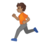 Emoji de persona corriendo en Android, Google