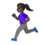 woman running Emoji on Android, Google
