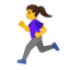 Emoji de mujer corriendo en Android, Google