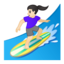 woman surfing Emoji on Android, Google