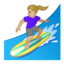 woman surfing Emoji on Android, Google