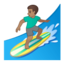 man surfing Emoji on Android, Google