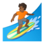 person surfing Emoji on Android, Google