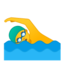 man swimming Emoji on Android, Google