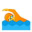 person swimming Emoji on Android, Google