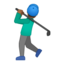 man golfing Emoji on Android, Google