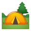 camping Emoji on Android, Google