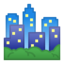 Emoji de paisaje urbano en Android, Google