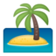 desert island Emoji on Android, Google