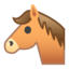 horse face Emoji on Android, Google