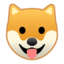 Emoji de cara de perro en Android, Google