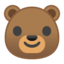 Emoji de cara de oso en Android, Google