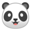 Emoji de cara de oso panda en Android, Google