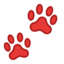 paw prints Emoji on Android, Google