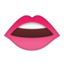 Emoji de labios en Android, Google