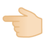 backhand index pointing left Emoji on Android, Google