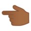 backhand index pointing left Emoji on Android, Google