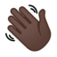 Emoji de agitando la mano en Android, Google