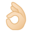 Emoji de mano con gesto de ok en Android, Google