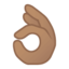 Emoji de mano con gesto de ok en Android, Google