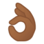 Emoji de mano con gesto de ok en Android, Google