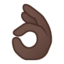 Emoji de mano con gesto de ok en Android, Google