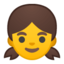 Emoji de niña en Android, Google