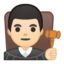 man judge Emoji on Android, Google