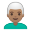 Emoji de hombre: pelo blanco en Android, Google